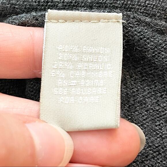 Joan Vass Studio Cashmere Blend Sweater Long Sleeve Tunic woman's size S Gray - Picture 5 of 6